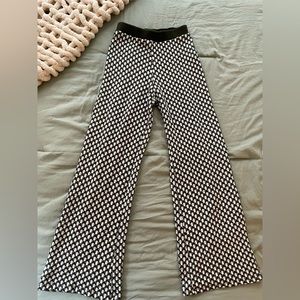 Zara Green and White Pants